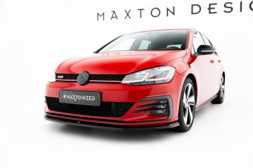 Maxton Design Front Ansatz V.3 für VW Golf GTI / GTD Mk7 Facelift schwarz Hochglanz