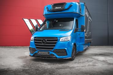 Maxton Design Front Ansatz für Mercedes-Benz Sprinter Mk3 schwarz Hochglanz