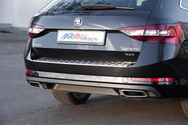 Milotec Auspuff-Dummies für Skoda Superb III – schwarz (Klavierlack) – 2-teilig