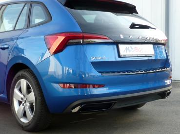 Milotec Auspuff-Dummies für Skoda Scala – schwarz (Klavierlack) – 2-teilig