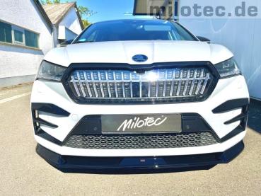 Milotec Frontspoiler für Skoda Enyaq RS & Sportline – ABS schwarz Klavierlack