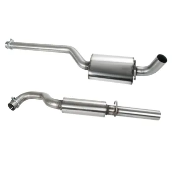 Powersprint Edelstahl Vor- und Endschalldämpfer Ø63 mm für Ford Escort MK1 + MK2 – Motorsportausführung