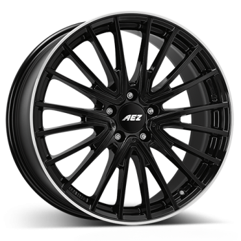 AEZ Alufelge Berlin black black/polished lip 9x19 ET58.1 5x112 Nabe 66.6 KBA 54007