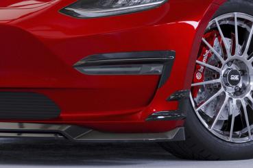 CSR Air Intake Blenden | Airintakes mit ABE für Tesla Model 3 AI031-S strukturiert schwarz matt (keine Lackierung erforderlich)