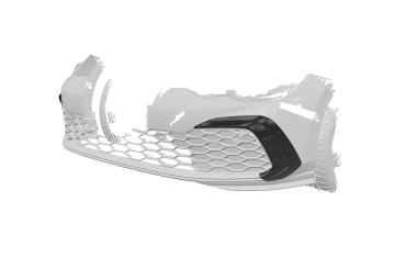 CSR Air Intake Blenden | Airintakes mit ABE für VW Golf 8 GTI, GTD, GTE, R-Line AI035-G Glossy schwarz Hochglanz (keine Lackierung erforderlich)