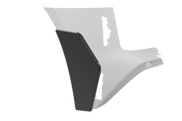 CSR Side Blades / Side Spats mit ABE für Audi R8 (Typ 4S) BL001-C Carbon Look Hochglanz (keine Lackierung erforderlich)