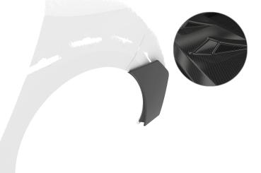 CSR Side Blades / Side Spats mit ABE für Opel Asta L BL005-C Carbon Look Hochglanz (keine Lackierung erforderlich)