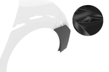 CSR Side Blades / Side Spats mit ABE für Opel Asta L BL005-G Glossy schwarz Hochglanz (keine Lackierung erforderlich)