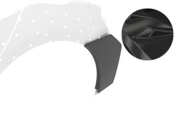 CSR Side Blades / Side Spats mit ABE für Kia Stinger BL007-C Carbon Look Hochglanz (keine Lackierung erforderlich)