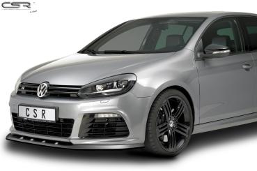 CSR Frontspoiler | Cup-Spoilerlippe mit ABE für VW Golf 6 R CSL002-G Glossy schwarz Hochglanz (keine Lackierung erforderlich)