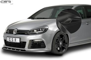 CSR Frontspoiler | Cup-Spoilerlippe mit ABE für VW Golf 6 R CSL002-G Glossy schwarz Hochglanz (keine Lackierung erforderlich)