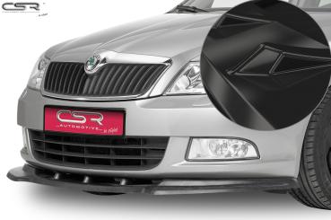 CSR Frontspoiler | Cup-Spoilerlippe mit ABE für Skoda Octavia II (1Z) CSL028-G Glossy schwarz Hochglanz (keine Lackierung erforderlich)