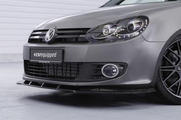 CSR Frontspoiler | Cup-Spoilerlippe mit ABE für VW Golf 6 CSL035-G Glossy schwarz Hochglanz (keine Lackierung erforderlich)