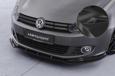 CSR Frontspoiler | Cup-Spoilerlippe mit ABE für VW Golf 6 CSL035-C Carbon Look Hochglanz (keine Lackierung erforderlich)