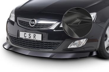 CSR Frontspoiler | Cup-Spoilerlippe mit ABE für Opel Astra J CSL064-C Carbon Look Hochglanz (keine Lackierung erforderlich)