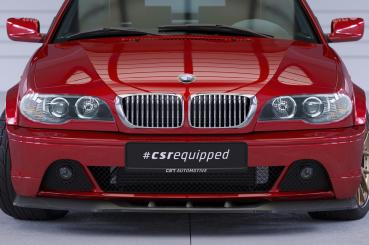 CSR Frontspoiler | Cup-Spoilerlippe mit ABE für BMW 3er E46 Coupe / Cabrio CSL073-S strukturiert schwarz matt (keine Lackierung erforderlich)
