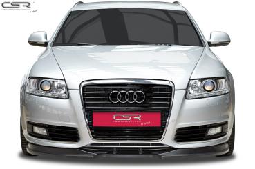 CSR Frontspoiler | Cup-Spoilerlippe mit ABE für Audi A6 4F S-Line CSL106-G Glossy schwarz Hochglanz (keine Lackierung erforderlich)