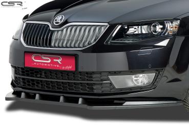 CSR Frontspoiler | Cup-Spoilerlippe mit ABE für Skoda Octavia 3 Typ 5E CSL134-S strukturiert schwarz matt (keine Lackierung erforderlich)