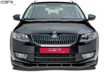 CSR Frontspoiler | Cup-Spoilerlippe mit ABE für Skoda Octavia 3 Typ 5E CSL134-G Glossy schwarz Hochglanz (keine Lackierung erforderlich)