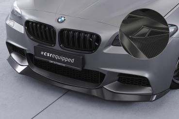 CSR Frontspoiler | Cup-Spoilerlippe mit ABE für BMW 5er F10/F11 M-Paket CSL137-C Carbon Look Hochglanz (keine Lackierung erforderlich)