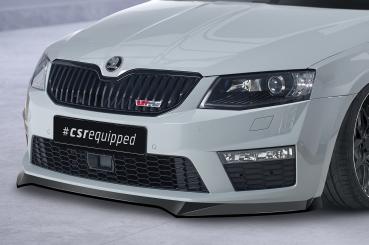 CSR Frontspoiler | Cup-Spoilerlippe mit ABE für Skoda Octavia 3 (Typ 5E) RS CSL150-G Glossy schwarz Hochglanz (keine Lackierung erforderlich)