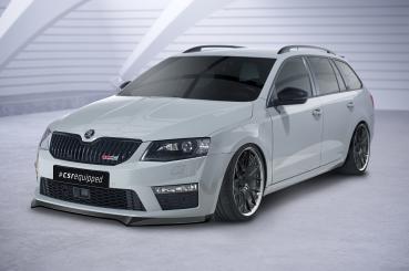 CSR Frontspoiler | Cup-Spoilerlippe mit ABE für Skoda Octavia 3 (Typ 5E) RS CSL150-G Glossy schwarz Hochglanz (keine Lackierung erforderlich)