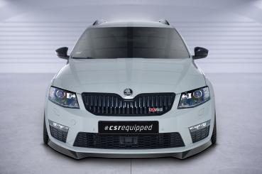CSR Frontspoiler | Cup-Spoilerlippe mit ABE für Skoda Octavia 3 (Typ 5E) RS CSL150-G Glossy schwarz Hochglanz (keine Lackierung erforderlich)