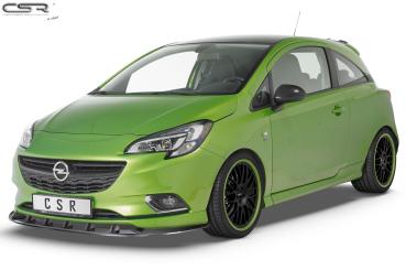 CSR Frontspoiler | Cup-Spoilerlippe mit ABE für Opel Corsa E OPC-Line CSR-CSL154-C Carbon Look Hochglanz (keine Lackierung erforderlich)