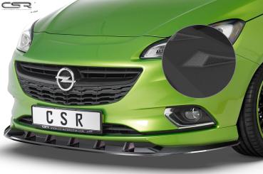 CSR Frontspoiler | Cup-Spoilerlippe mit ABE für Opel Corsa E OPC-Line CSR-CSL154-S strukturiert schwarz matt (keine Lackierung erforderlich)