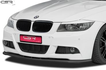 CSR Frontspoiler | Cup-Spoilerlippe mit ABE für BMW 3er E90 / E91 LCI M-Paket CSL168-S strukturiert schwarz matt (keine Lackierung erforderlich)