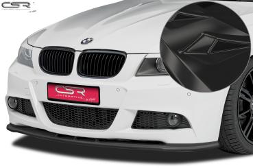 CSR Frontspoiler | Cup-Spoilerlippe mit ABE für BMW 3er E90 / E91 CSL168-G Glossy schwarz Hochglanz (keine Lackierung erforderlich)
