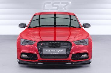 CSR Frontspoiler | Cup-Spoilerlippe mit ABE für Audi A5/S5 8T CSR-CSL187-G Glossy schwarz Hochglanz (keine Lackierung erforderlich)