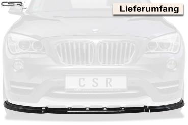 CSR Frontspoiler | Cup-Spoilerlippe mit ABE für BMW X1 E84 CSL197-S strukturiert schwarz matt (keine Lackierung erforderlich)