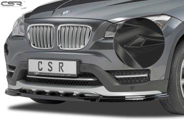 CSR Frontspoiler | Cup-Spoilerlippe mit ABE für BMW X1 E84 CSL197-C Carbon Look Hochglanz (keine Lackierung erforderlich)