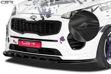 CSR Frontspoiler | Cup-Spoilerlippe mit ABE für Kia Sportage QL CSL200-C Carbon Look Hochglanz (keine Lackierung erforderlich)