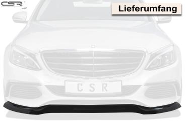 CSR Frontspoiler | Cup-Spoilerlippe mit ABE für Mercedes-Benz C-Klasse 205 CSL227-C Carbon Look Hochglanz (keine Lackierung erforderlich)