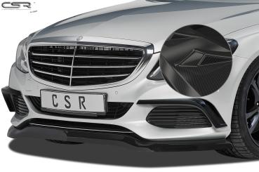 CSR Frontspoiler | Cup-Spoilerlippe mit ABE für Mercedes-Benz C-Klasse 205 CSL227-C Carbon Look Hochglanz (keine Lackierung erforderlich)