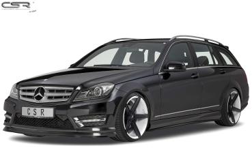 CSR Frontspoiler | Cup-Spoilerlippe mit ABE für Mercedes-Benz C-Klasse 204 CSL308-C Carbon Look Hochglanz (keine Lackierung erforderlich)