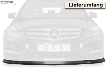 CSR Frontspoiler | Cup-Spoilerlippe mit ABE für Mercedes-Benz C-Klasse 204 CSL308-C Carbon Look Hochglanz (keine Lackierung erforderlich)