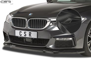 CSR Frontspoiler | Cup-Spoilerlippe mit ABE für BMW 5er G30/G31 M-Paket CSL316-C Carbon Look Hochglanz (keine Lackierung erforderlich)