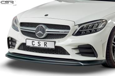 CSR Frontspoiler | Cup-Spoilerlippe mit ABE für Mercedes-Benz C43 AMG 205 CSL323-G Glossy schwarz Hochglanz (keine Lackierung erforderlich)
