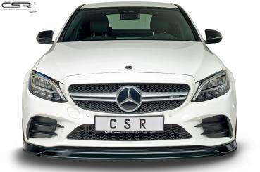 CSR Frontspoiler | Cup-Spoilerlippe mit ABE für Mercedes-Benz C43 AMG 205 CSL323-G Glossy schwarz Hochglanz (keine Lackierung erforderlich)