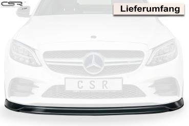 CSR Frontspoiler | Cup-Spoilerlippe mit ABE für Mercedes-Benz C43 AMG 205 CSL323-G Glossy schwarz Hochglanz (keine Lackierung erforderlich)