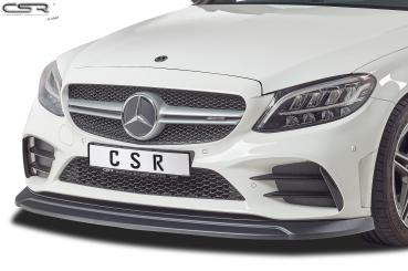 CSR Frontspoiler | Cup-Spoilerlippe mit ABE für Mercedes-Benz C43 AMG 205 CSL323-C Carbon Look Hochglanz (keine Lackierung erforderlich)