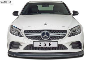 CSR Frontspoiler | Cup-Spoilerlippe mit ABE für Mercedes-Benz C43 AMG 205 CSL323-C Carbon Look Hochglanz (keine Lackierung erforderlich)