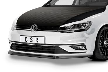 CSR Frontspoiler | Cup-Spoilerlippe mit ABE für VW Golf 7 CSL324-G Glossy schwarz Hochglanz (keine Lackierung erforderlich)