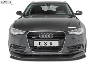 CSR Frontspoiler | Cup-Spoilerlippe mit ABE für Audi A6 C7 4G CSL325-C Carbon Look Hochglanz (keine Lackierung erforderlich)