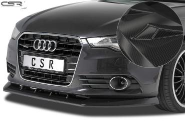 CSR Frontspoiler | Cup-Spoilerlippe mit ABE für Audi A6 C7 4G CSL325-C Carbon Look Hochglanz (keine Lackierung erforderlich)