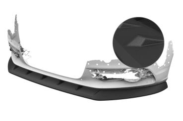 CSR Frontspoiler | Cup-Spoilerlippe mit ABE für Audi A6 C7 4G CSL325-S strukturiert schwarz matt (keine Lackierung erforderlich)