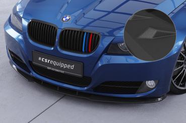 CSR Frontspoiler | Cup-Spoilerlippe mit ABE für BMW E90 / E91 LCI CSL327-S strukturiert schwarz matt (keine Lackierung erforderlich)
